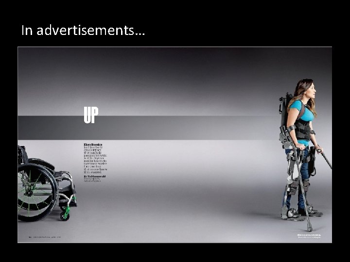 In advertisements… 