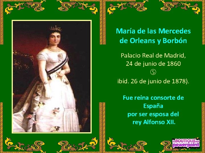 María de las Mercedes de Orleans y Borbón Palacio Real de Madrid, 24 de