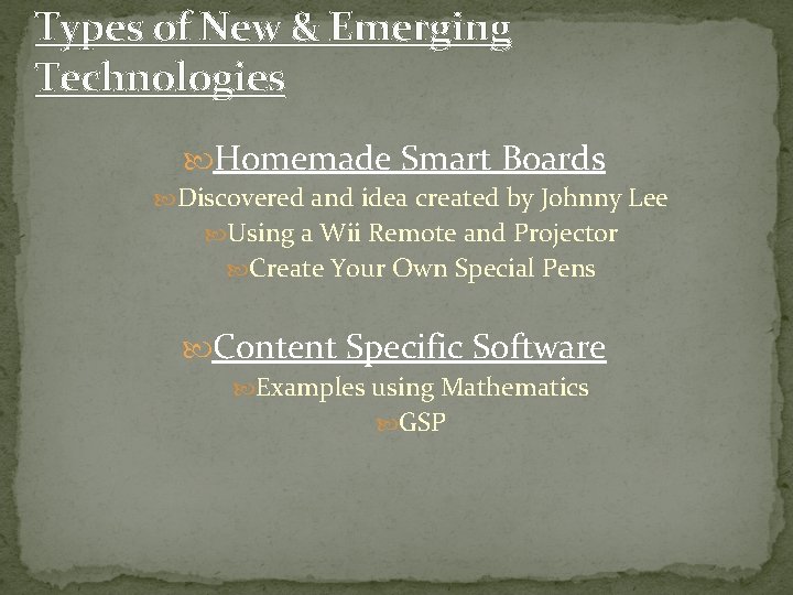 Types of New & Emerging Technologies Homemade Smart Boards Discovered and idea created by