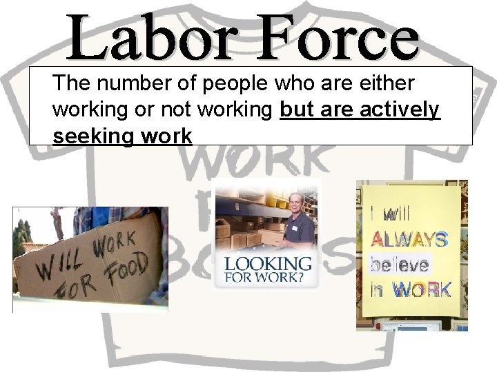 The number of people who are either working or not working but are actively