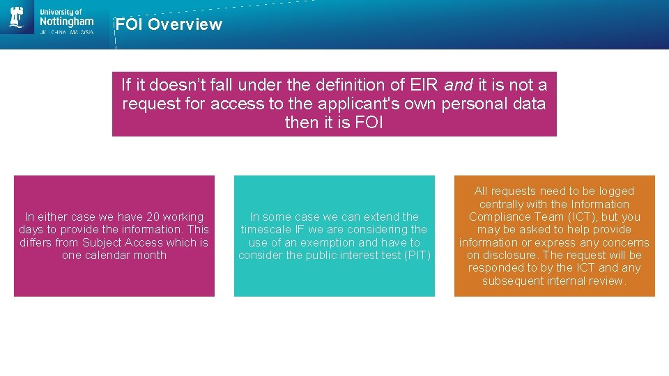 FOI Overview If it doesn’t fall under the definition of EIR and it is
