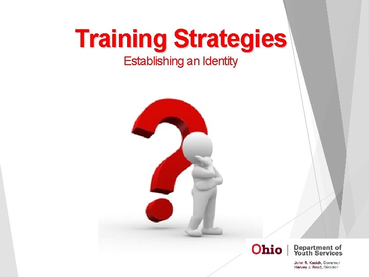Training Strategies Establishing an Identity 