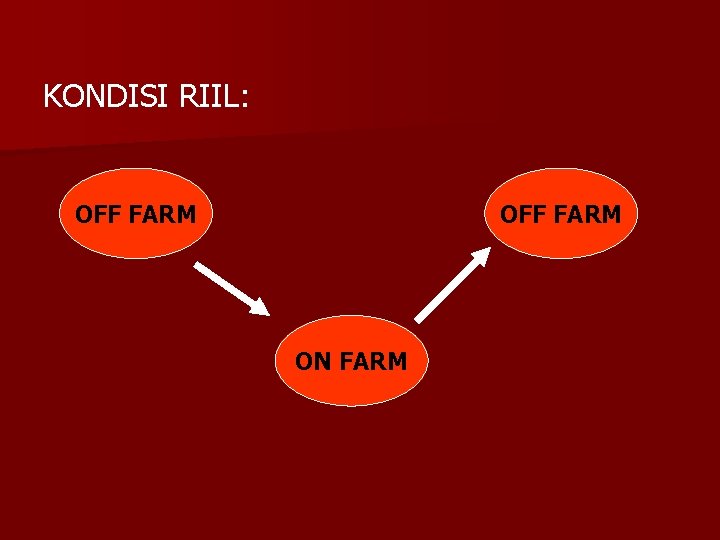 KONDISI RIIL: OFF FARM ON FARM 