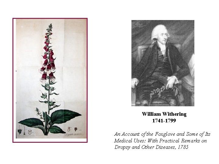 William Withering 1741 -1799 An Account of the Foxglove and Some of Its Medical