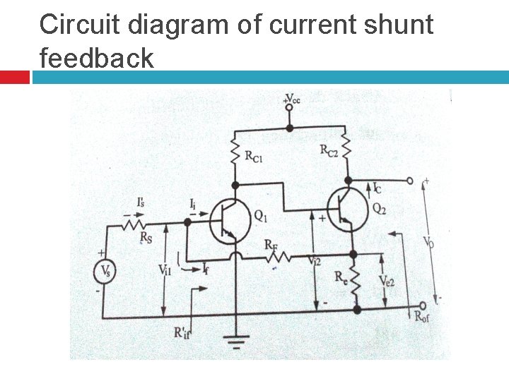 Circuit diagram of current shunt feedback 