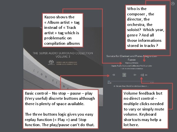 Kazoo shows the « Album artist » tag instead of « Track artist »