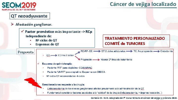 Cáncer de vejiga localizado QT neoadyuvante Ø Afectación ganglionar. ü Factor pronóstico más importante