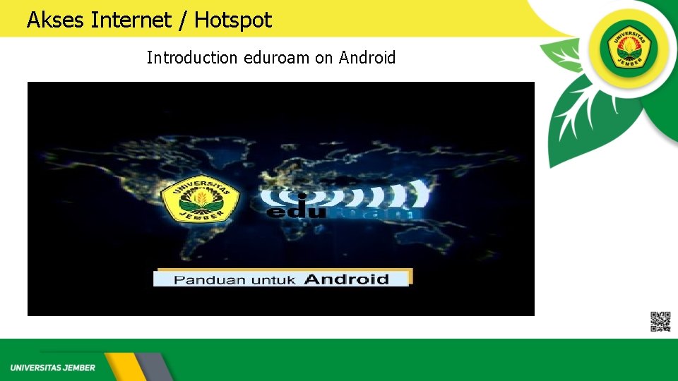 Akses Internet / Hotspot Introduction eduroam on Android 