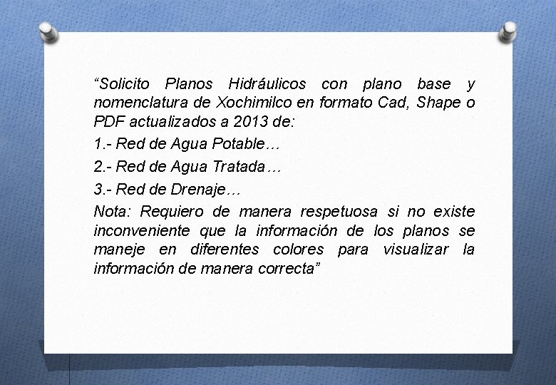 “Solicito Planos Hidráulicos con plano base y nomenclatura de Xochimilco en formato Cad, Shape