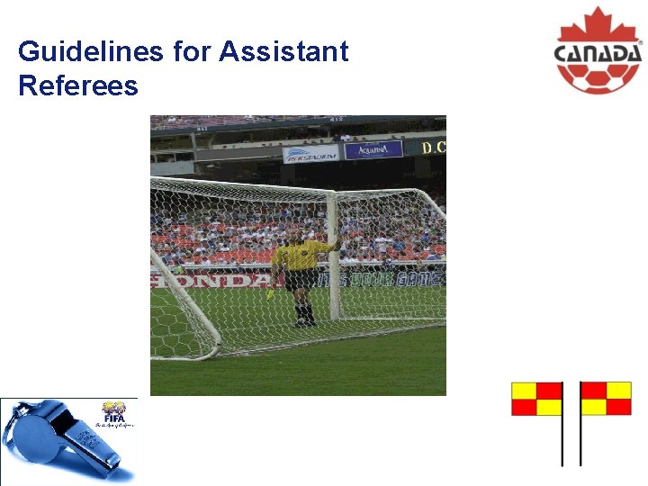 Guidelines for Assistant Referees 