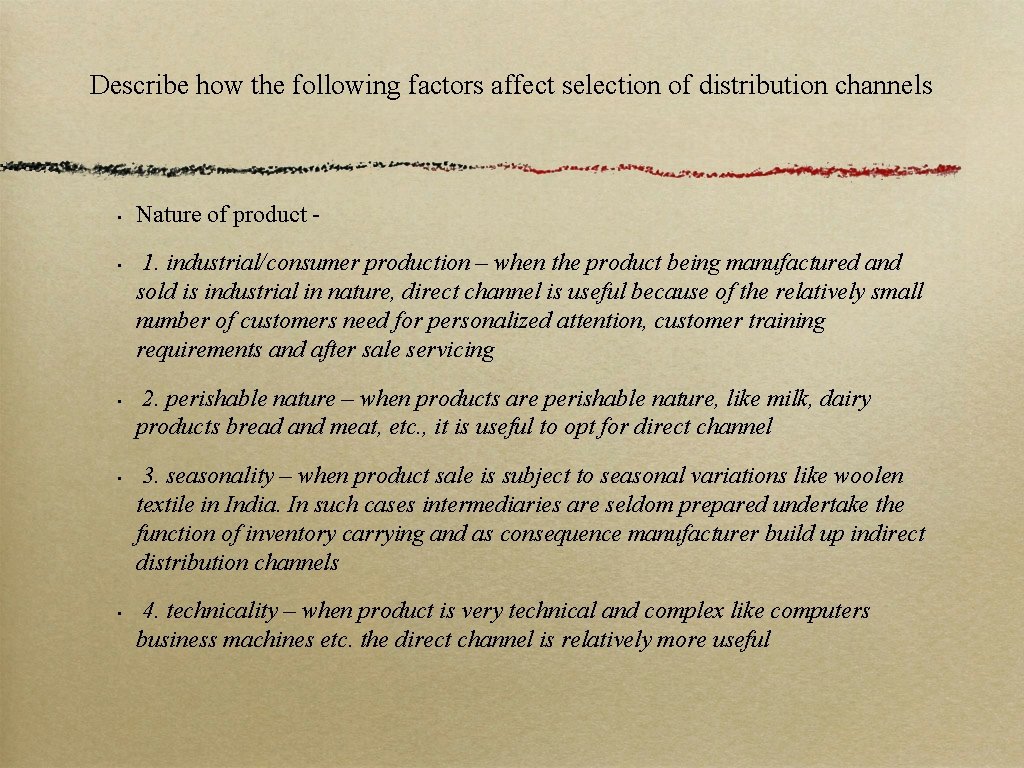 Objective 4 09 Channel of Distribution Identify factors