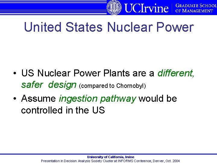 United States Nuclear Power • US Nuclear Power Plants are a different, safer design