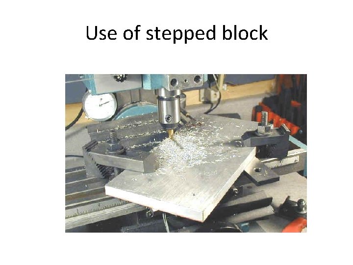 Use of stepped block 