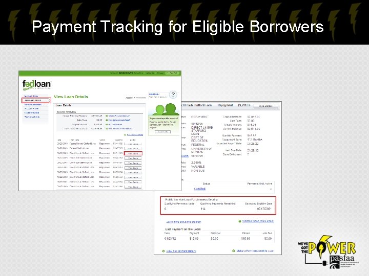 Payment Tracking for Eligible Borrowers 