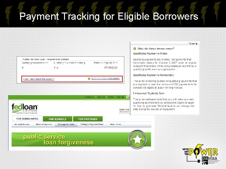 Payment Tracking for Eligible Borrowers 