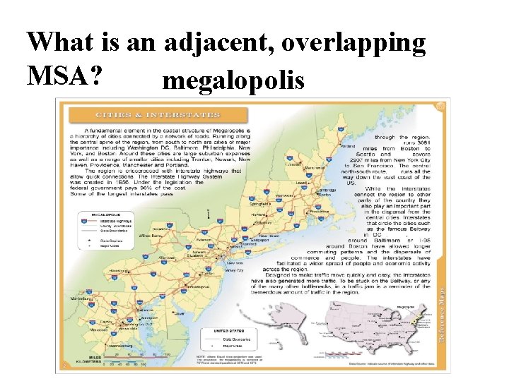 What is an adjacent, overlapping MSA? megalopolis 