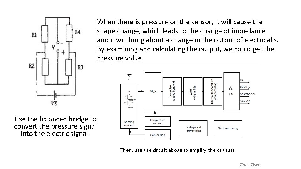 When there is pressure on the sensor, it will cause the shape change, which