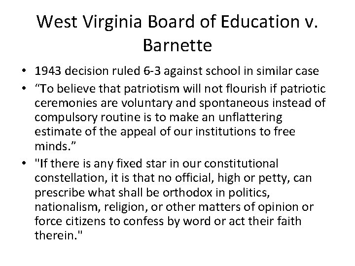 WWII Civil Liberties Cases US History H Minersville