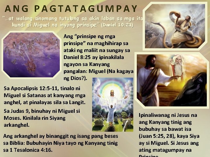 ANG PAGTATAGUMPAY “…at walang sinomang tutulong sa akin laban sa mga ito, kundi si