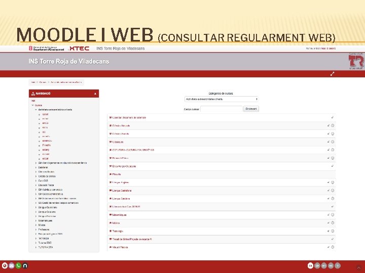 MOODLE I WEB (CONSULTAR REGULARMENT WEB) 