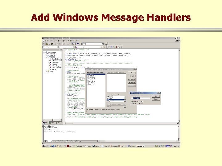 Add Windows Message Handlers 