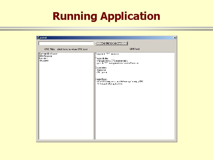 Running Application 