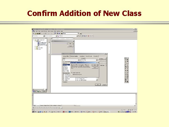 Confirm Addition of New Class 