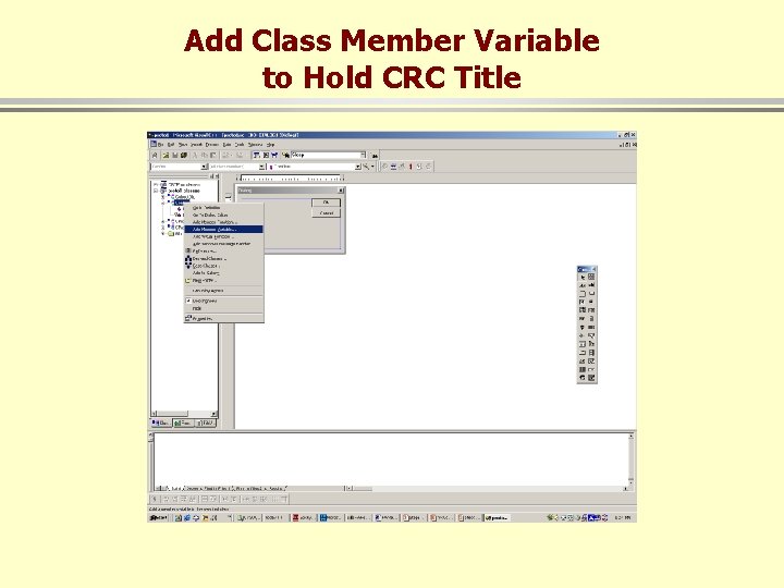 Add Class Member Variable to Hold CRC Title 