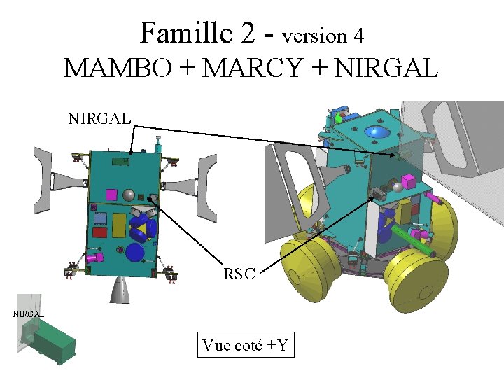 Famille 2 - version 4 MAMBO + MARCY + NIRGAL RSC NIRGAL Vue coté