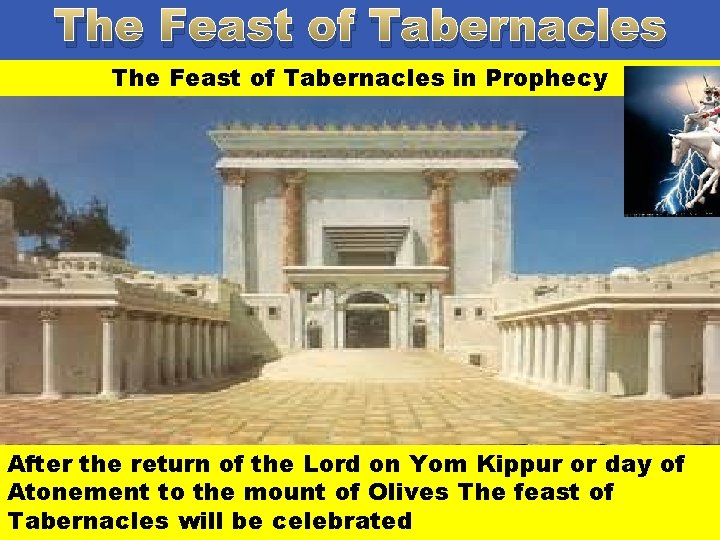 The Feast of Tabernacles in Prophecy After the return of the Lord on Yom