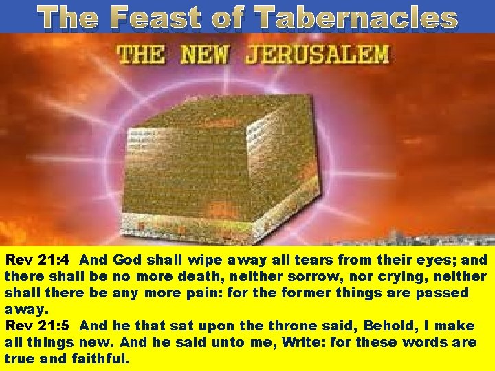 The Feast of Tabernacles People that thepeoples Lord get the “Rain of Spirit here