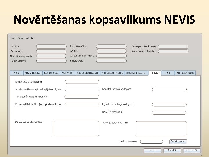 Novērtēšanas kopsavilkums NEVIS 54 