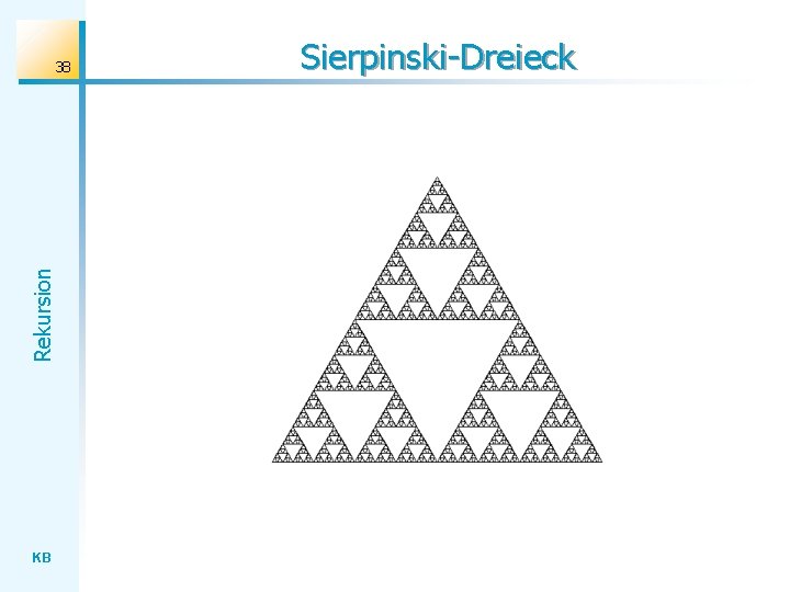 Rekursion 38 KB Sierpinski-Dreieck 