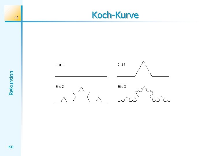 Rekursion 41 KB Koch-Kurve 