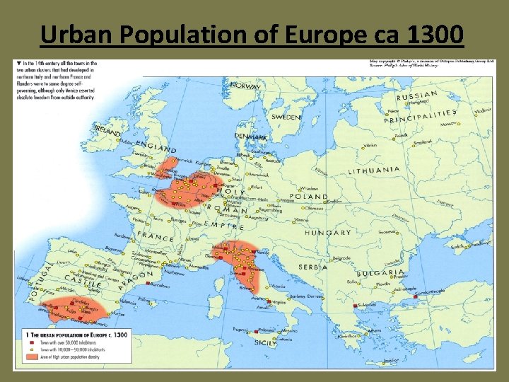 Urban Population of Europe ca 1300 