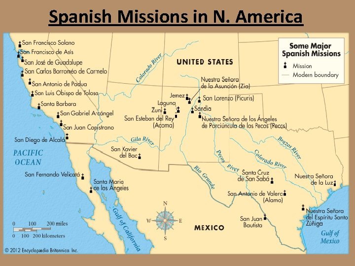 Spanish Missions in N. America 