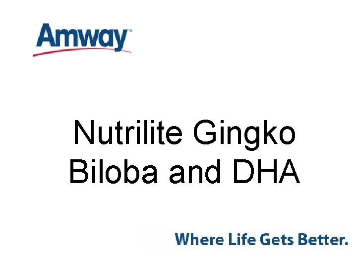 Nutrilite Gingko Biloba and DHA 