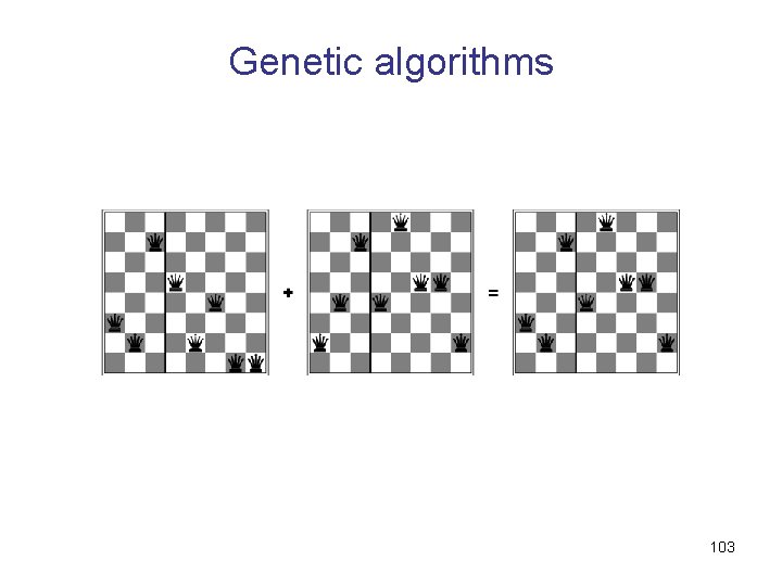 Genetic algorithms 103 