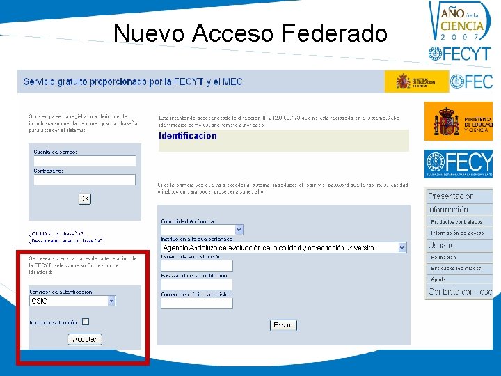 Nuevo Acceso Federado 