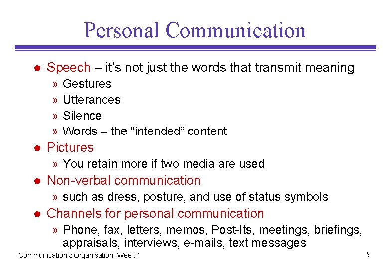 Personal Communication l Speech – it’s not just the words that transmit meaning » Personal Communication l Speech – it’s not just the words that transmit meaning »