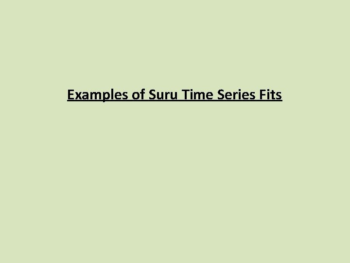 Examples of Suru Time Series Fits 