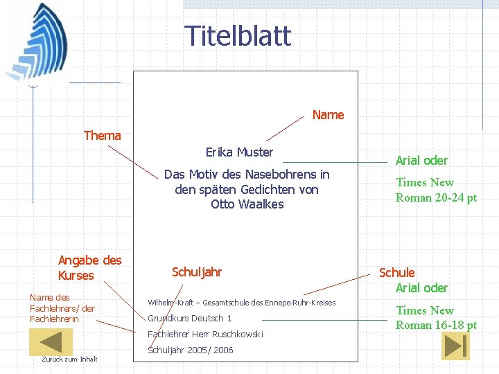 Titelblatt Name Thema Erika Muster Das Motiv des Nasebohrens in den späten Gedichten von