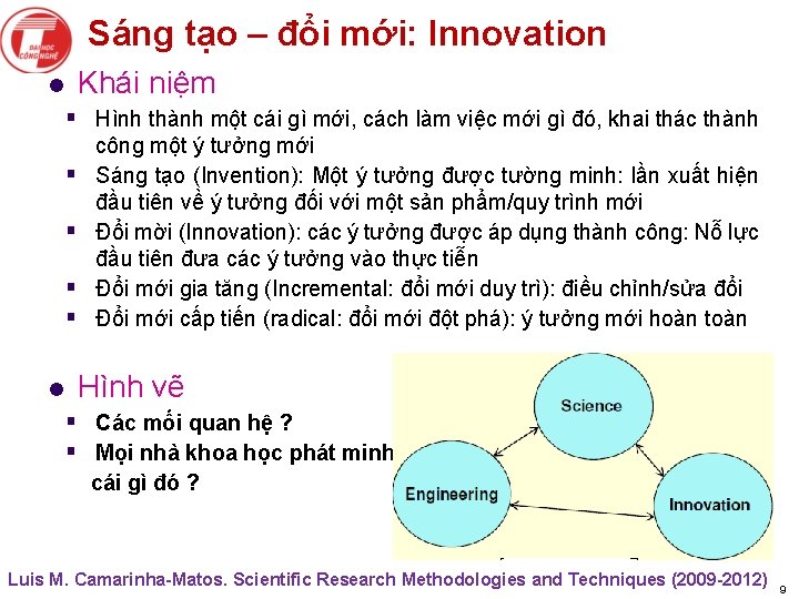 Sáng tạo – đổi mới: Innovation Khái niệm l § Hình thành một cái