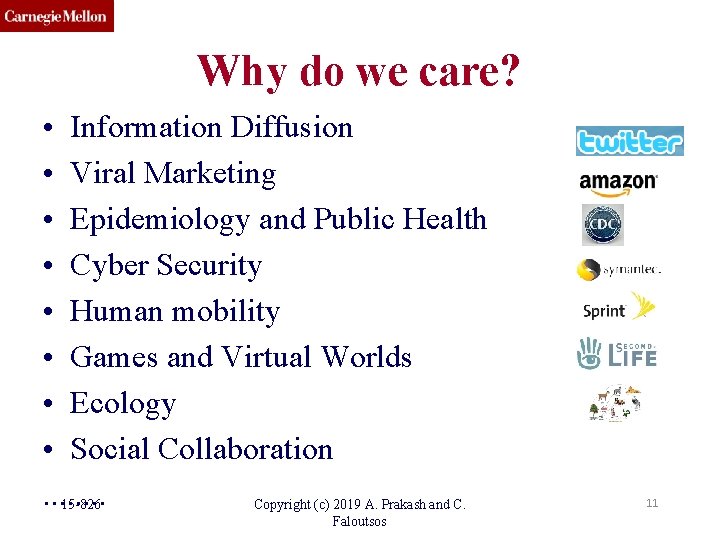 Why do we care? • Information Diffusion • Viral Marketing • Epidemiology and Public Why do we care? • Information Diffusion • Viral Marketing • Epidemiology and Public
