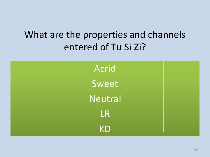 What are the properties and channels entered of Tu Si Zi? Acrid Sweet Neutral