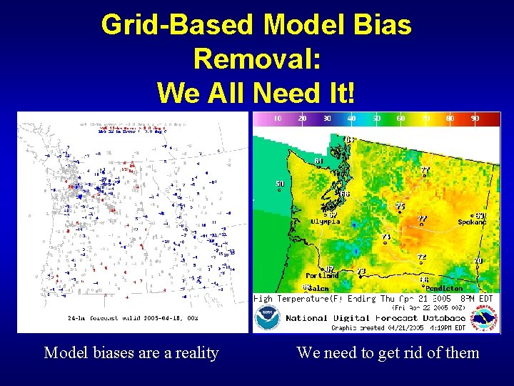 Grid-Based Model Bias Removal: We All Need It! Model biases are a reality We