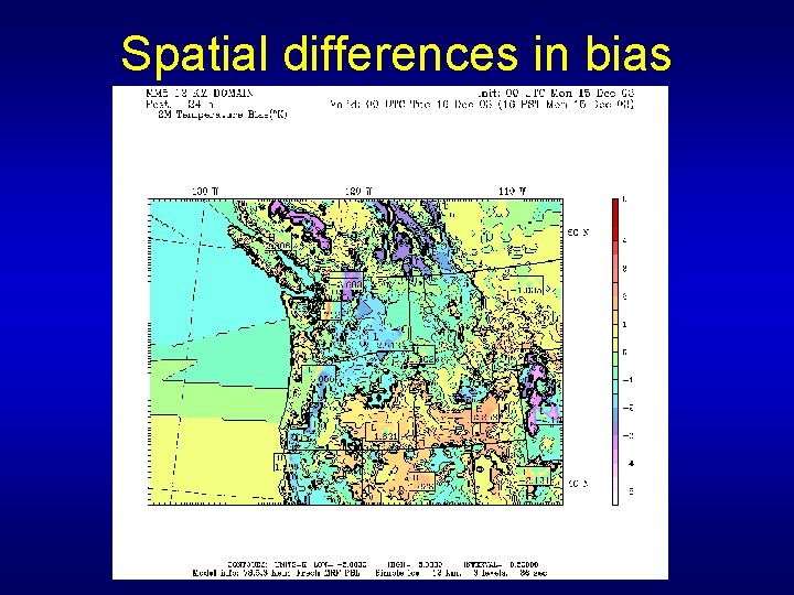 Spatial differences in bias 