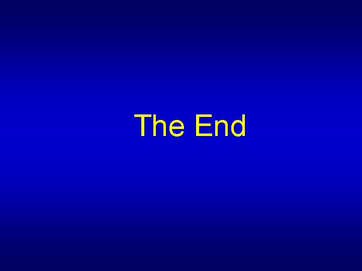 The End 