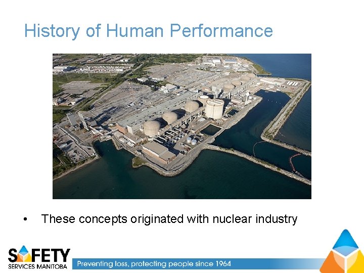 History of Human Performance • These concepts originated with nuclear industry 