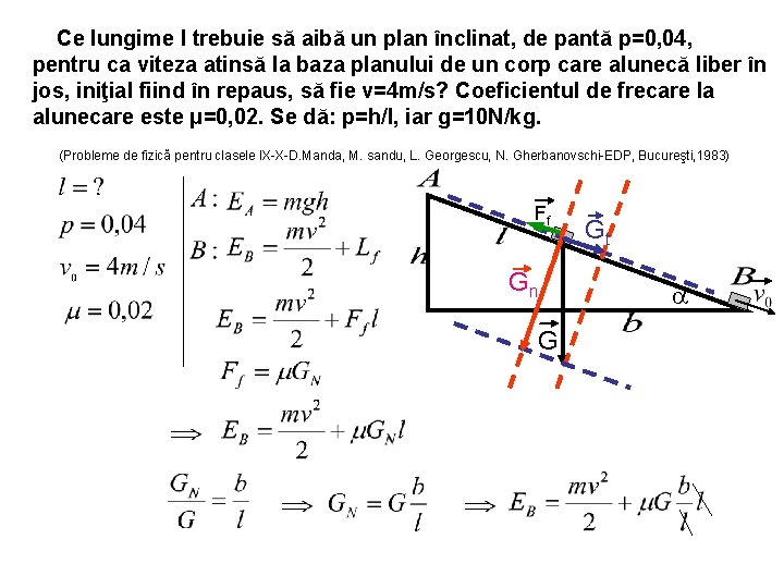 Ce lungime l trebuie să aibă un plan înclinat, de pantă p=0, 04, pentru